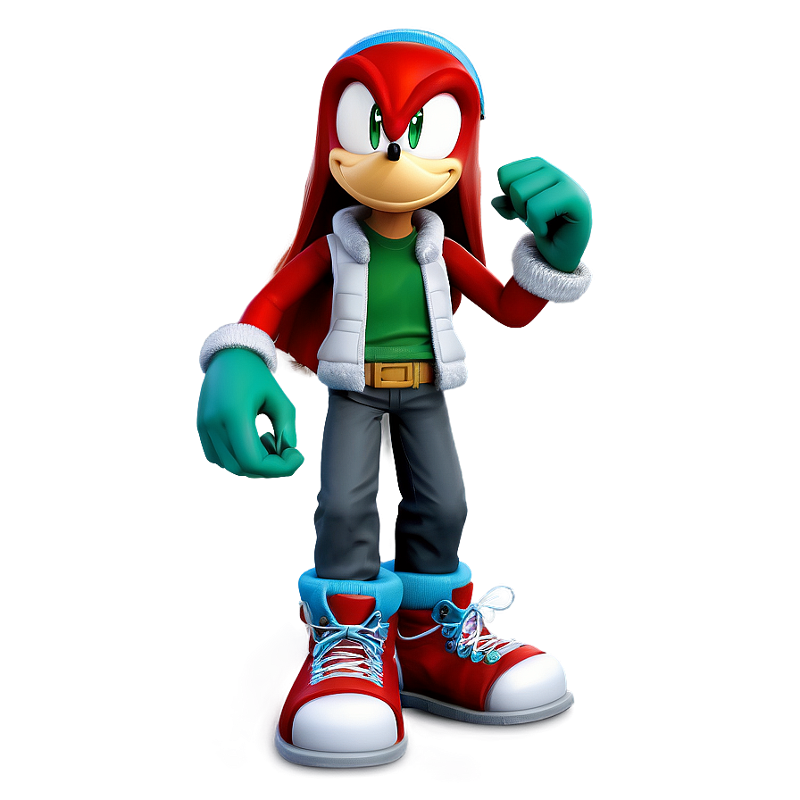 Download Knuckles In Winter Outfit Png 05232024 | Wallpapers.com