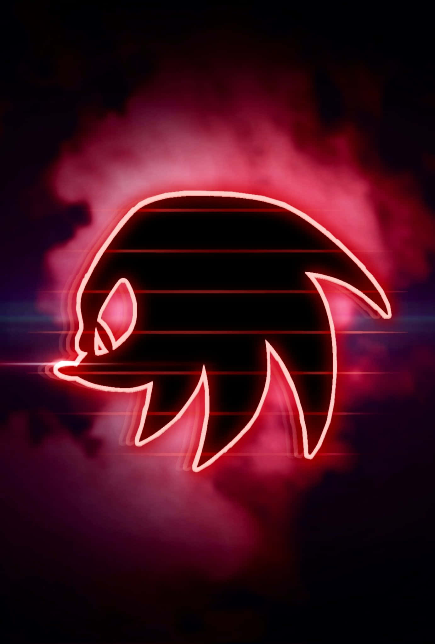 Knuckles The Echidna Silhouette Wallpaper