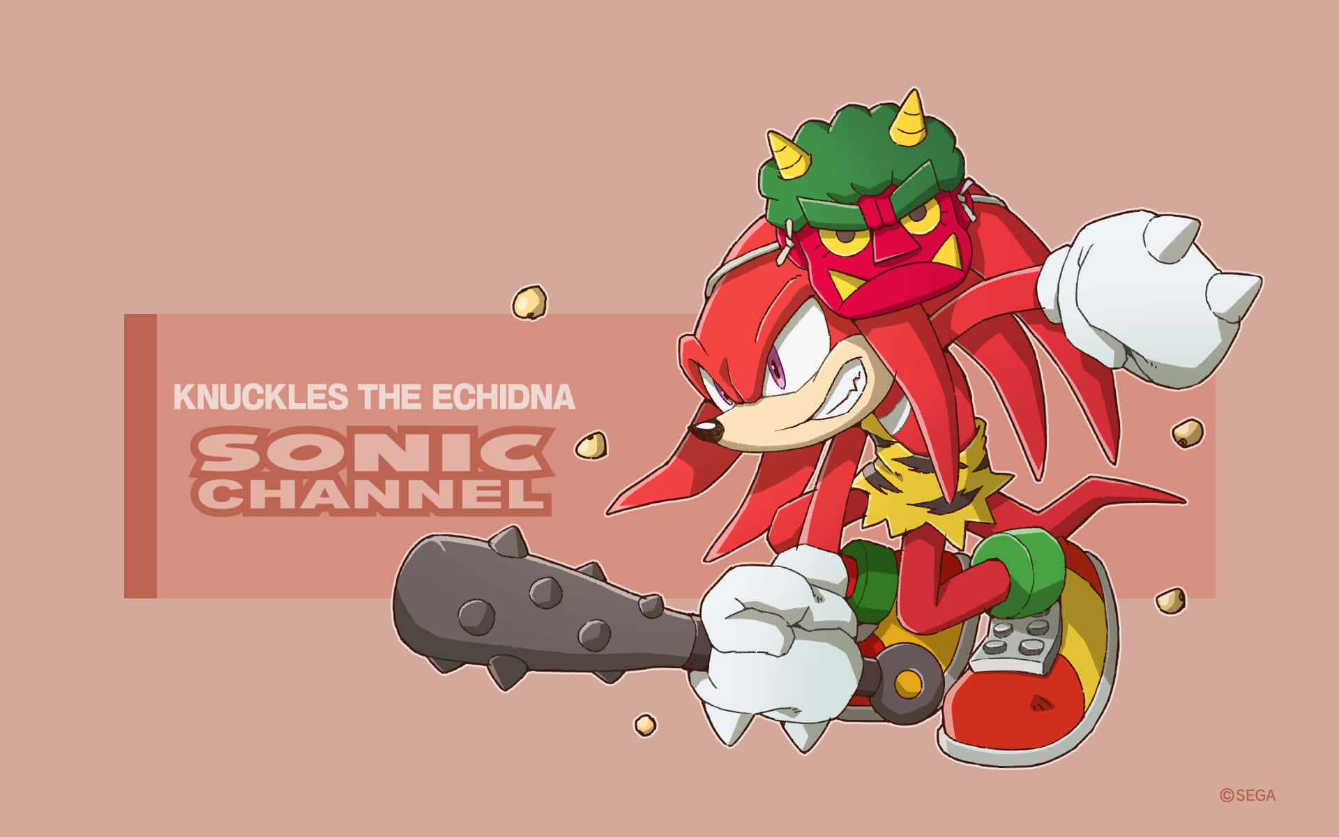 Knuckles The Echidna With A Bat Wallpaper