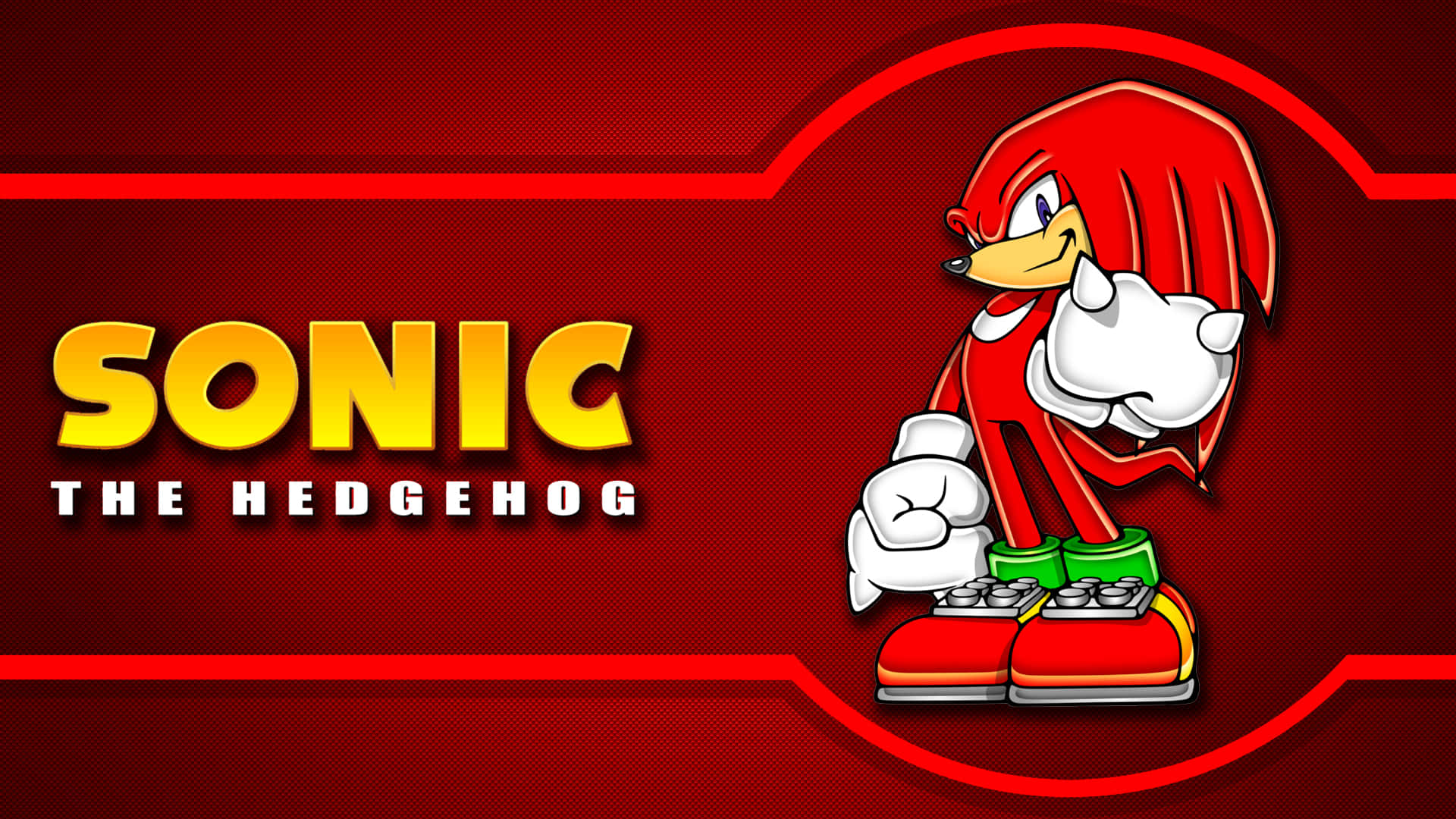 Knuckles, the echidna ready for action Wallpaper