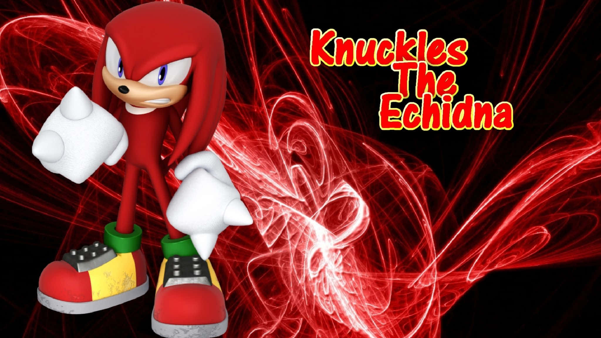 "Knuckles the Echidna is prepared for battle." Wallpaper
