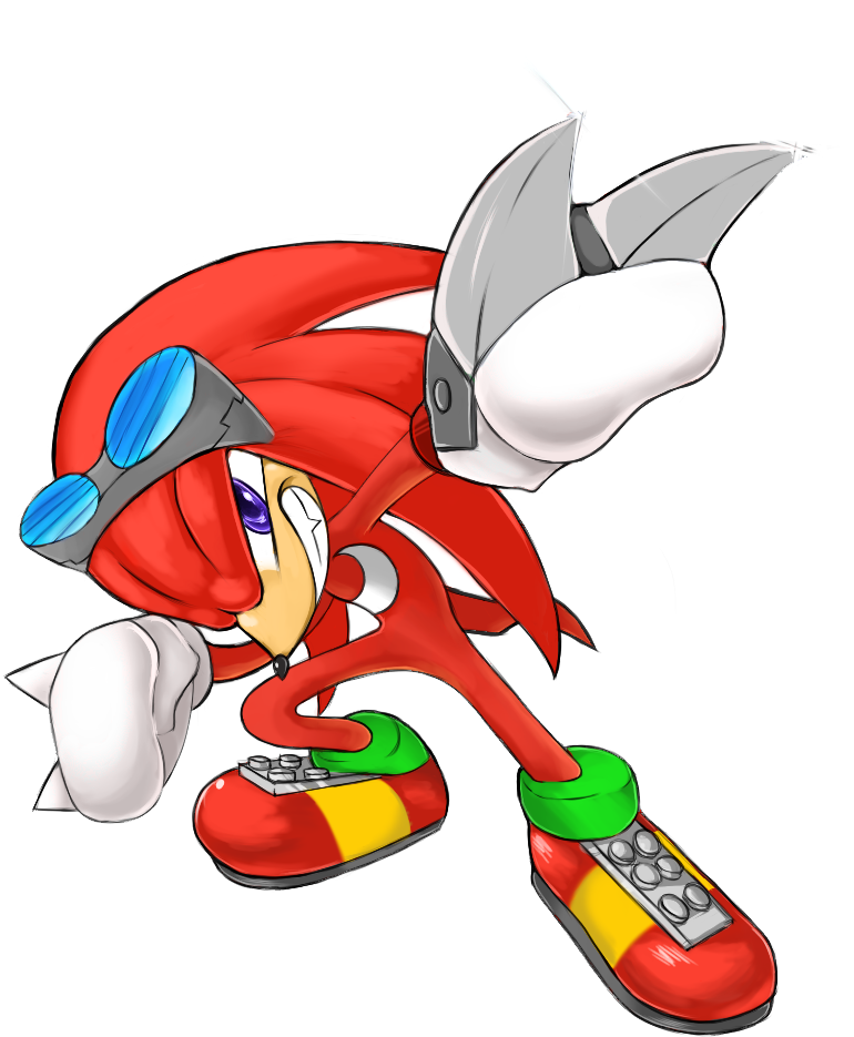 Knuckles The Echidna Action Pose PNG