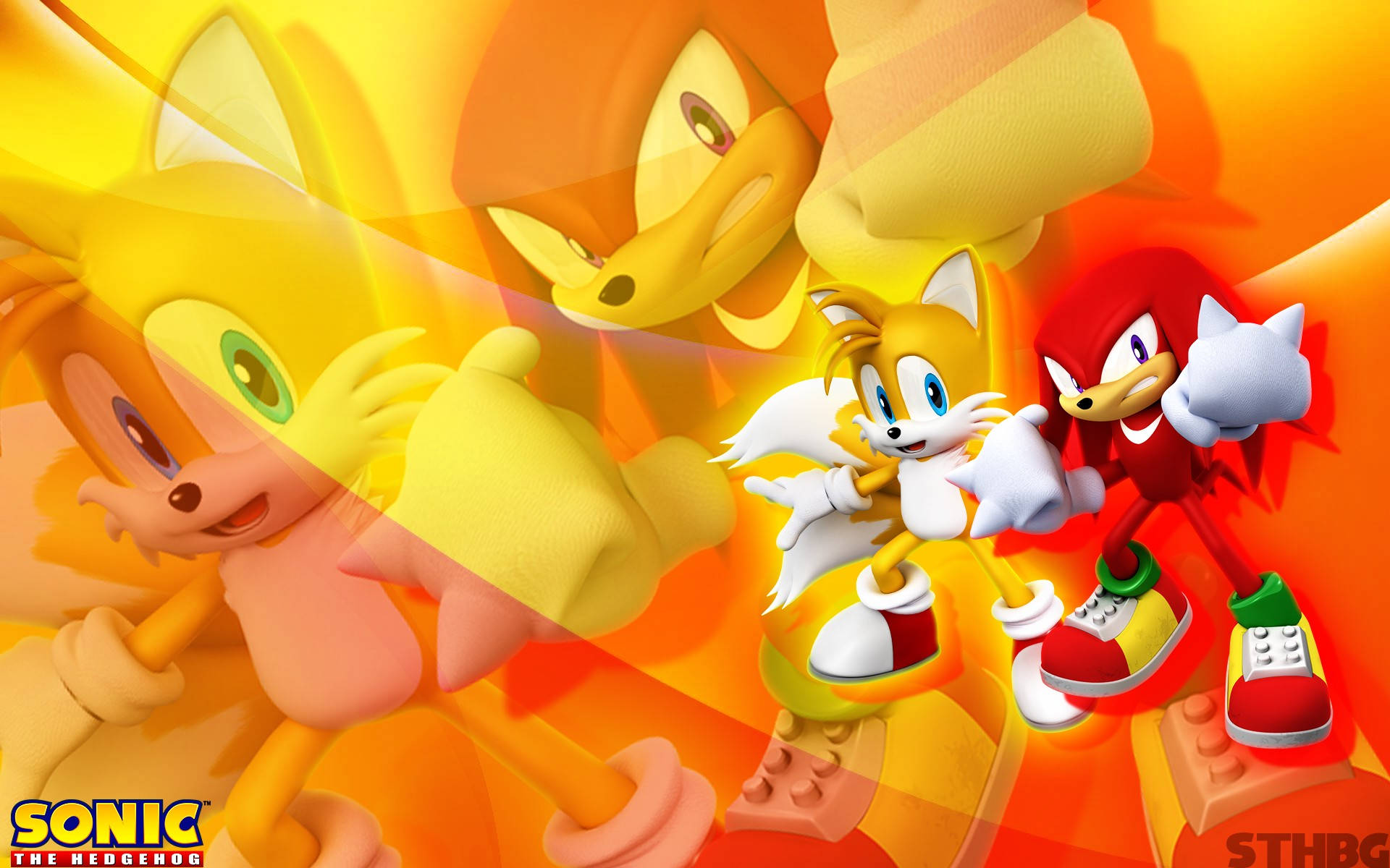 Knuckles The Echidna And Tails Wallpaper
