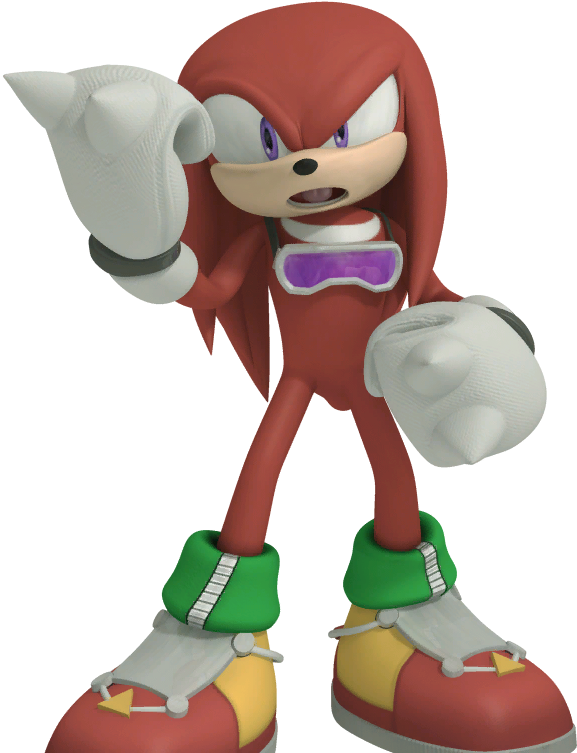 Knuckles The Echidna Assertive Pose PNG