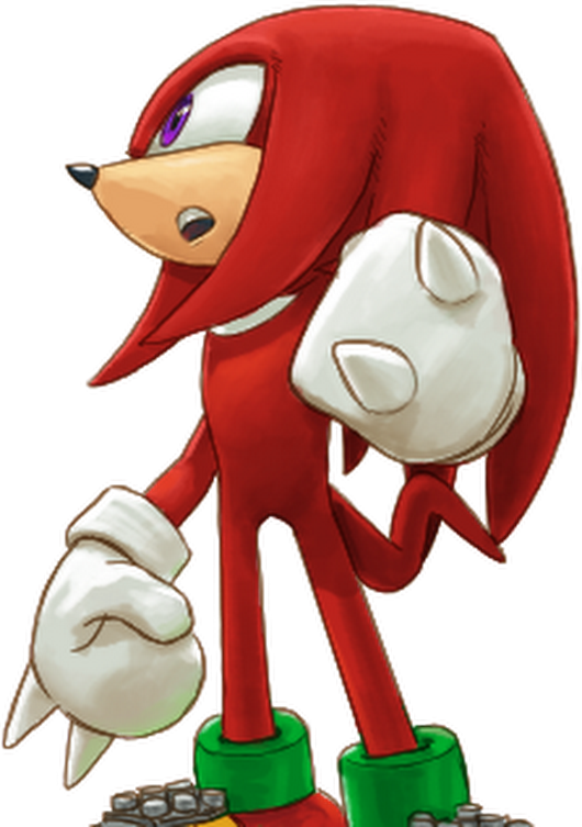Knuckles The Echidna Character Art PNG