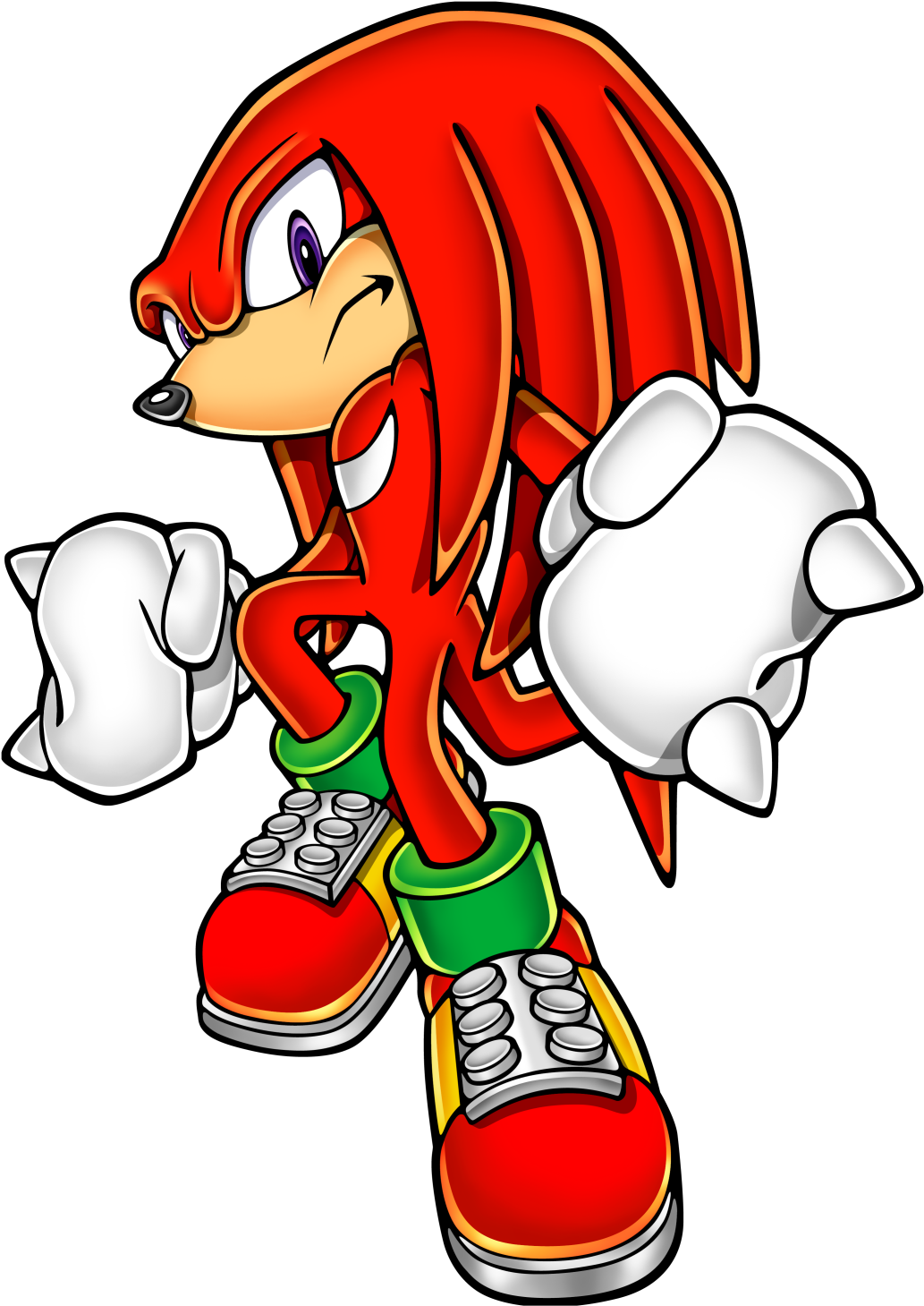 Knuckles The Echidna Character Art PNG