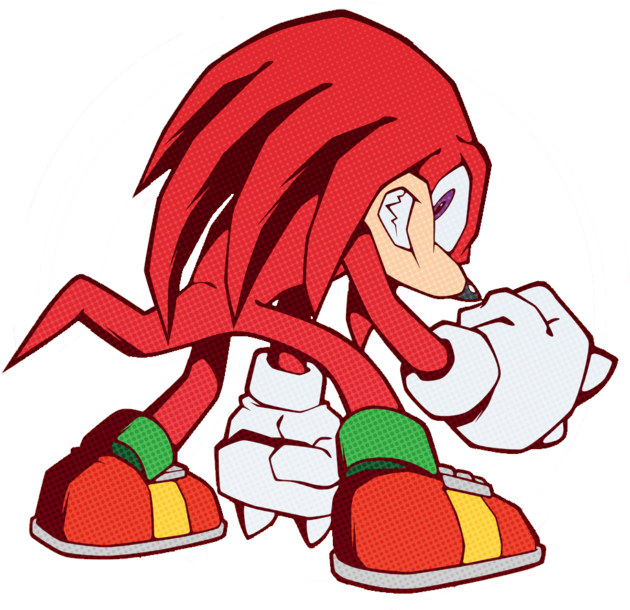 Knuckles The Echidna Classic Pose PNG
