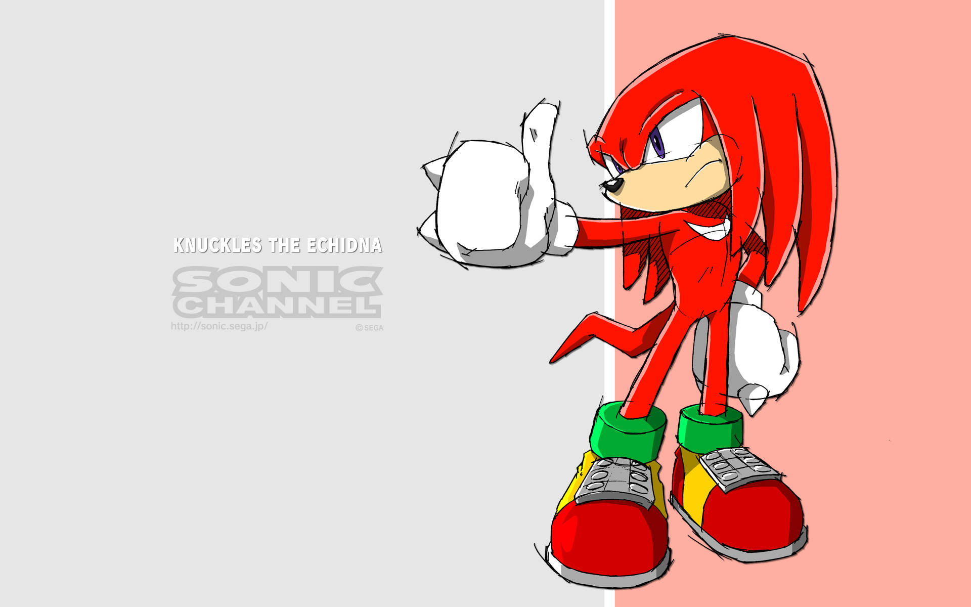 Knuckles The Echidna Gray And Pink
