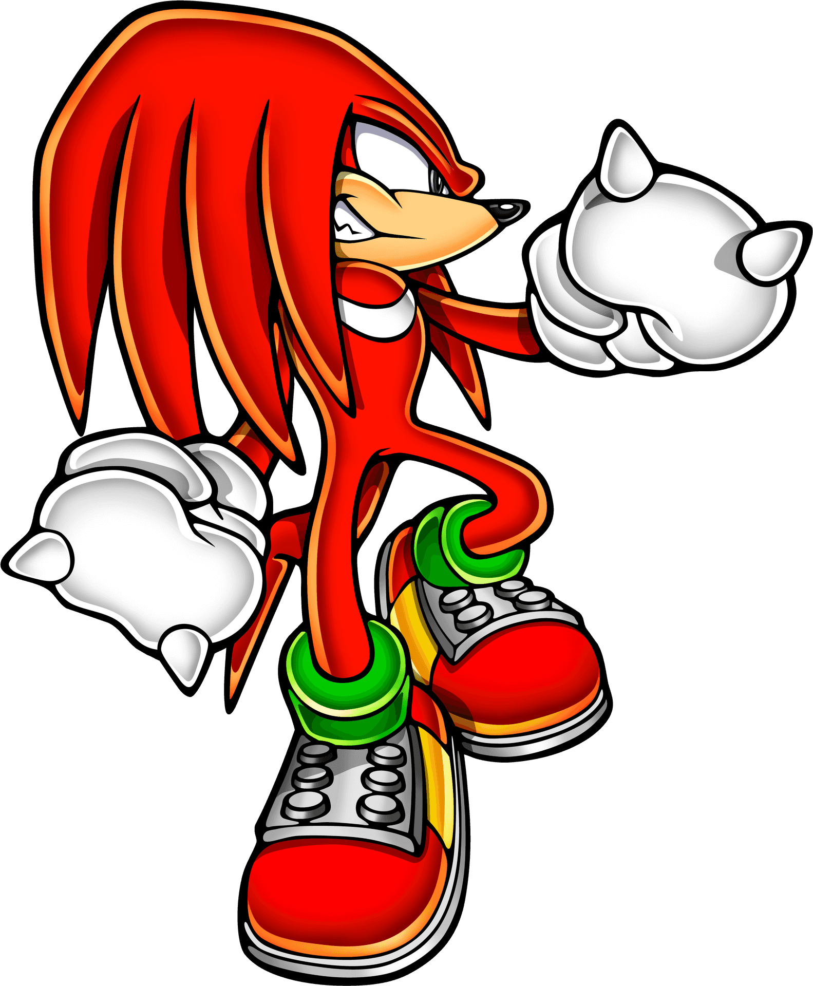 Knuckles The Echidna Pose PNG