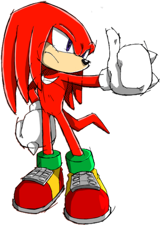 Knuckles The Echidna Pose PNG