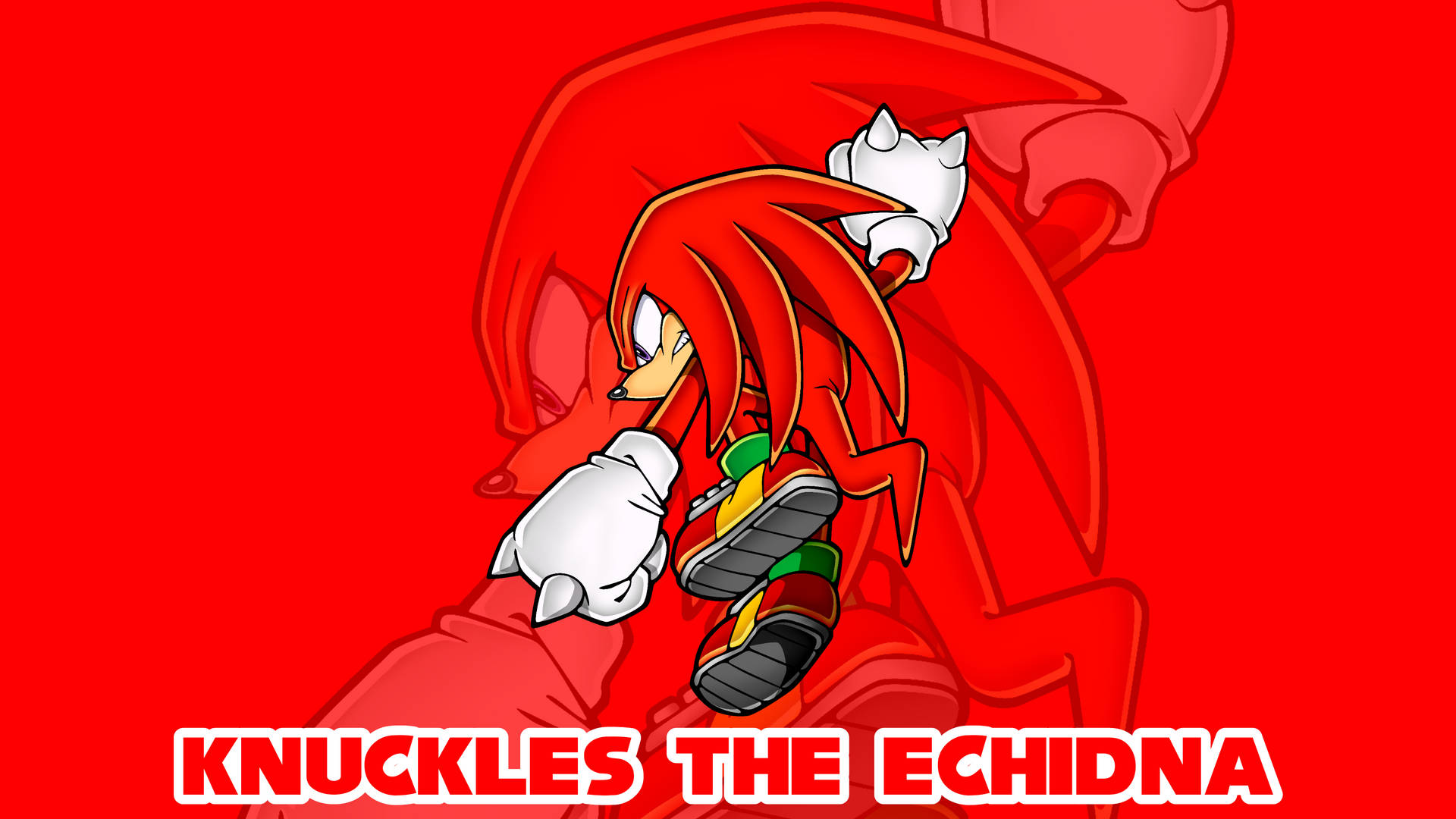 Knuckles The Echidna Red Art Wallpaper