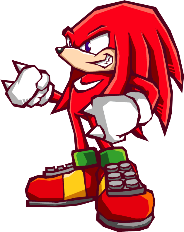 Knuckles The Echidna Standing Pose PNG