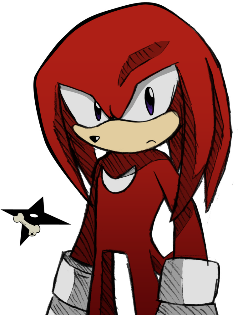 Download Knuckles The Echidna Standing Pose | Wallpapers.com