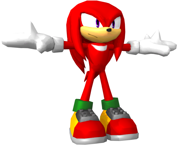 Knuckles The Echidna3 D Model PNG