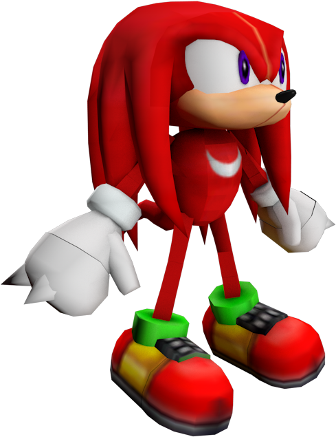 Knuckles The Echidna3 D Model PNG