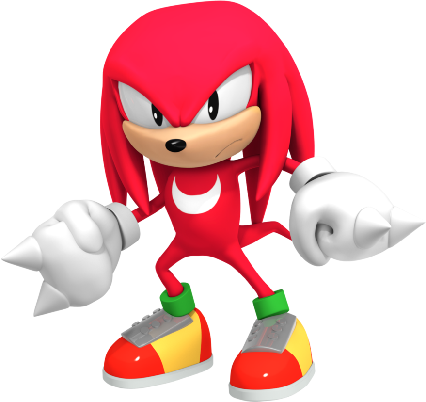 Knuckles The Echidna3 D Render PNG