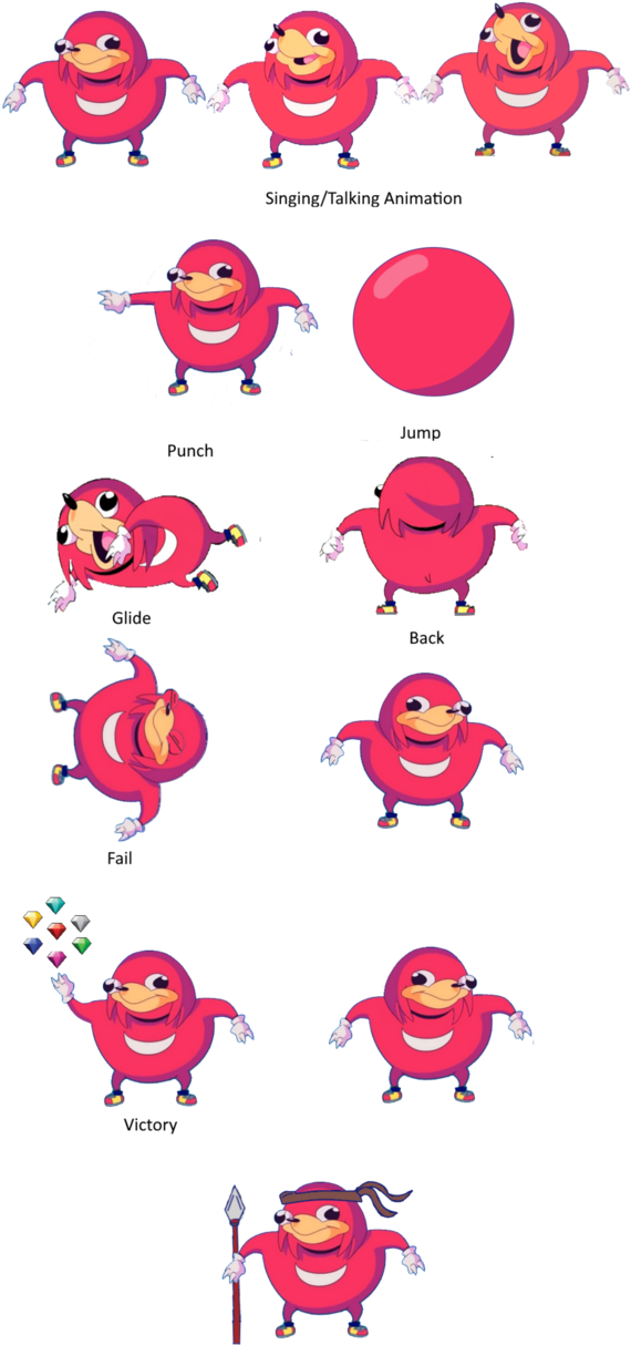 Knuckles_ Character_ Animations PNG