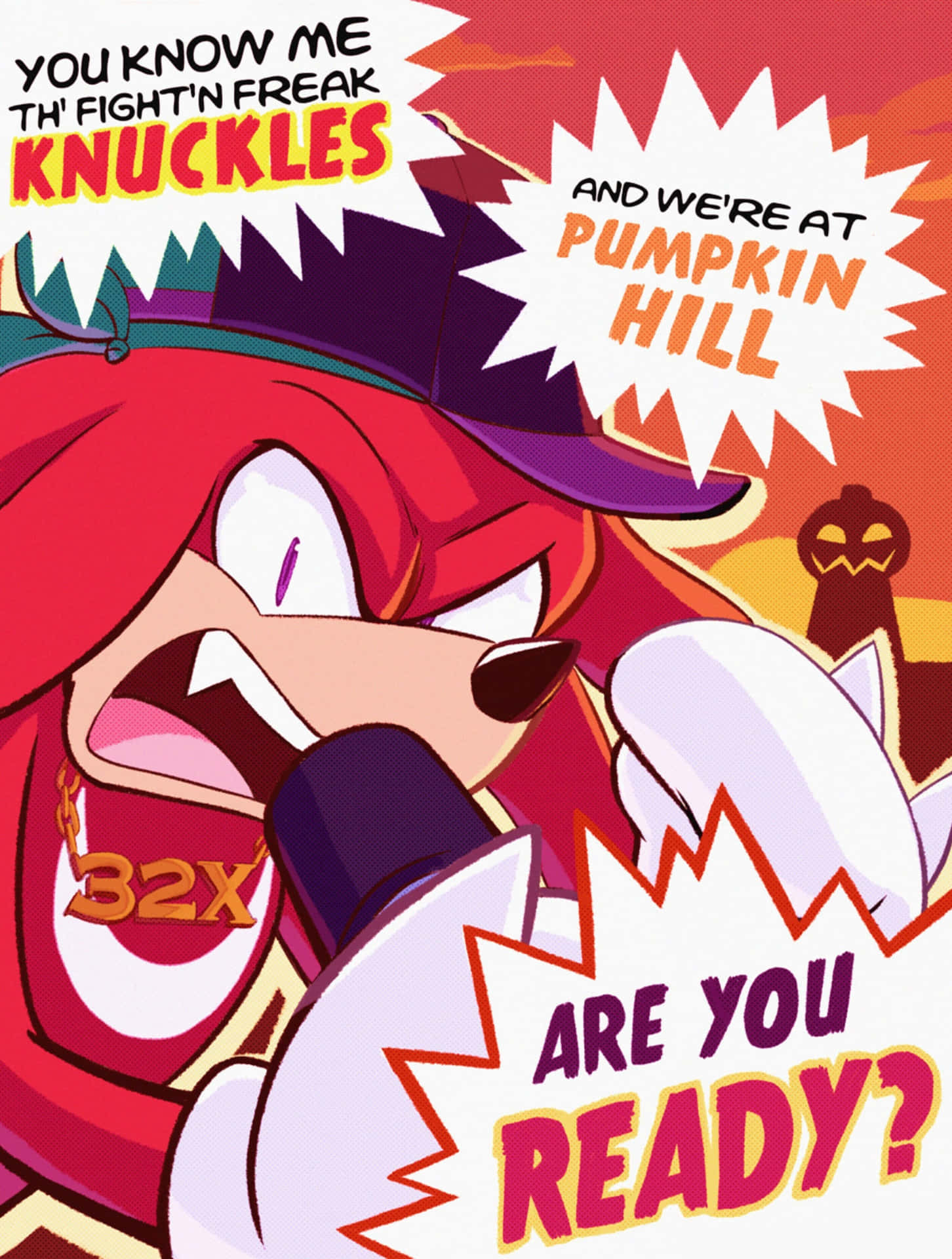 Knuckles Bij Pumpkin Hill Achtergrond