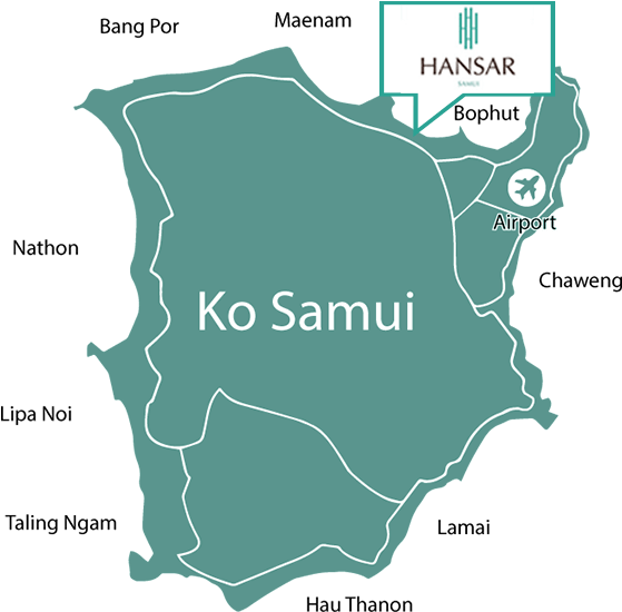 Ko Samui Island Map Thailand PNG