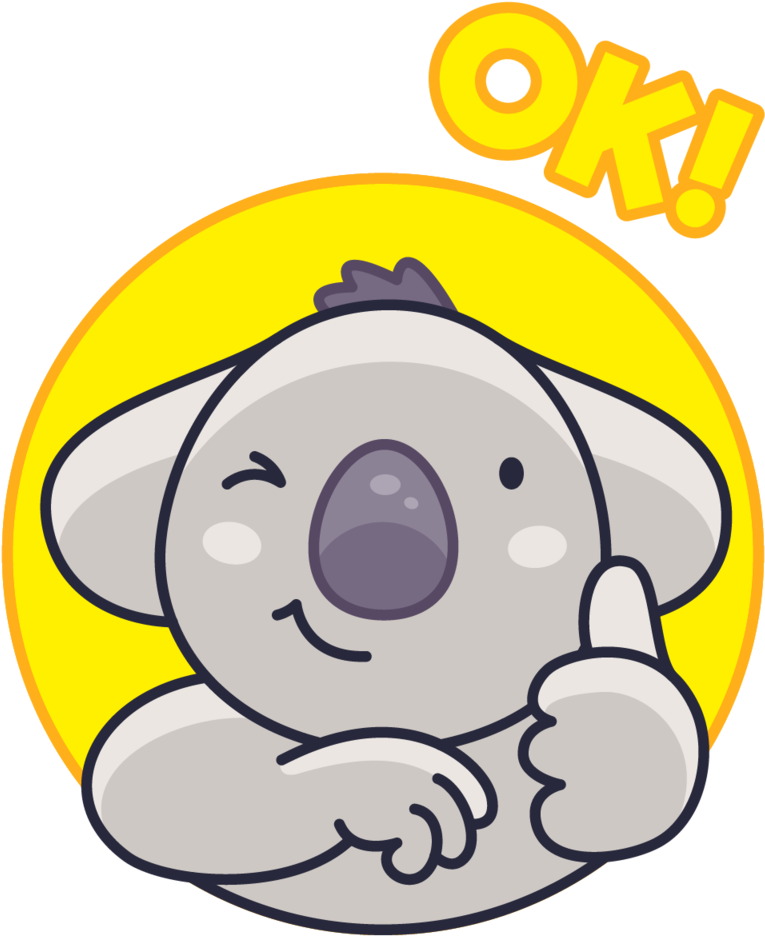 Koala O K Sticker Snapchat PNG