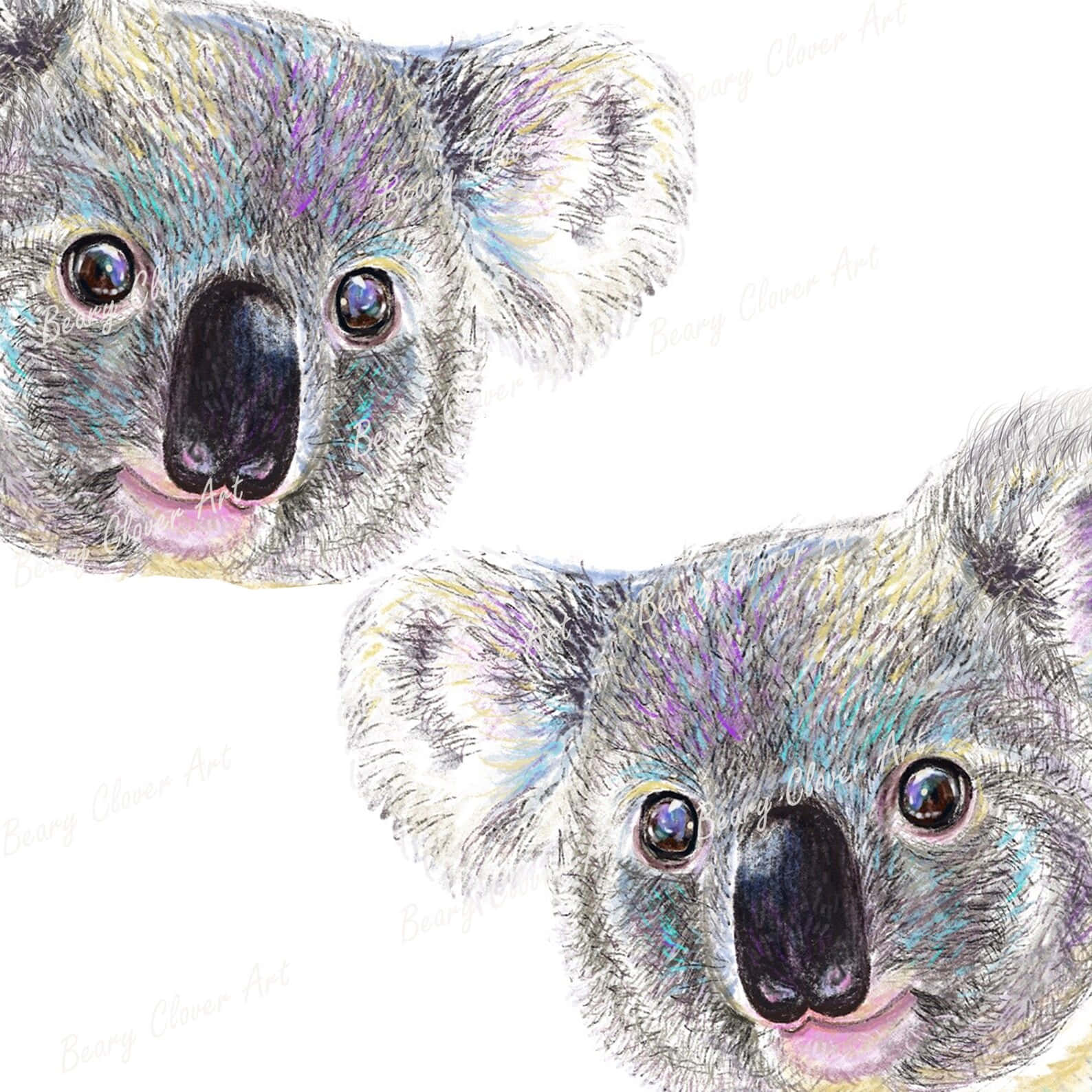 Ennärbild Av En Nyfiken Koala Som Sitter I En Eukalyptusträd.
