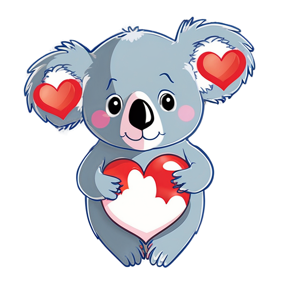 Download Koala With Heart Png Sqv90 | Wallpapers.com