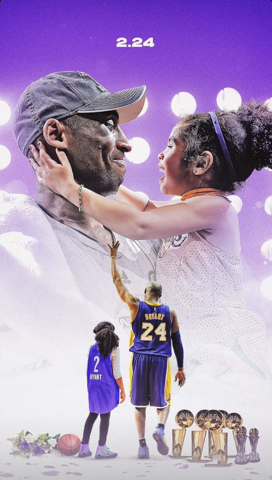 Kobe and Gigi Bryant share a loving moment Wallpaper