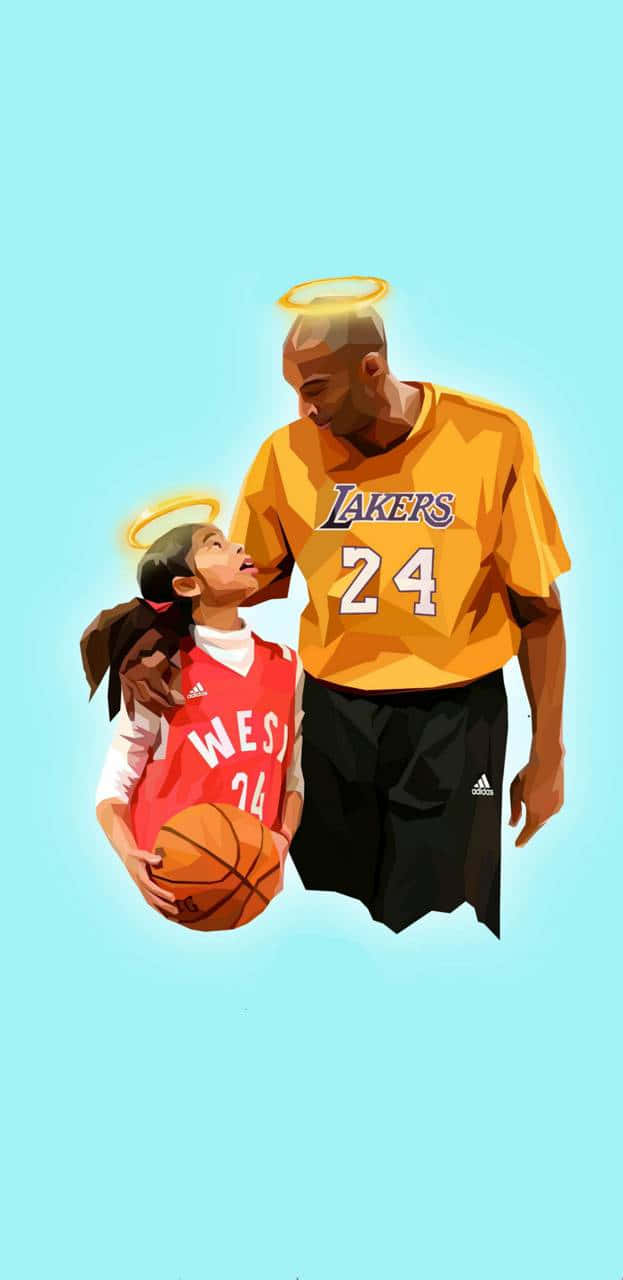 Kobe Bryant captures a special moment with his daughter, Gigi Bryant. Wallpaper