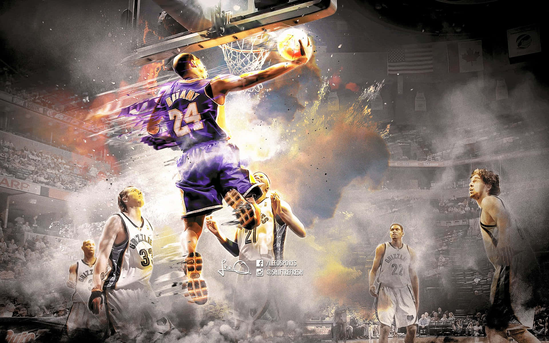Kobe Bryant – En legendarisk basketballspiller tapet Wallpaper