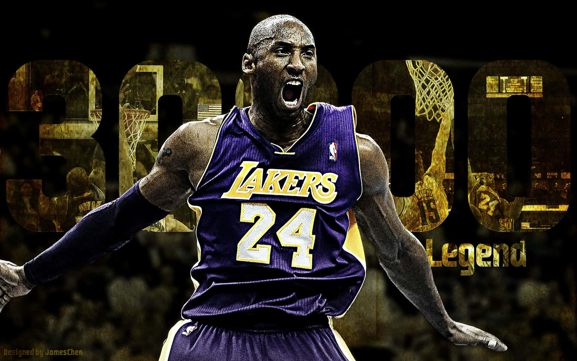 Kobe Bryant - Basketball Legend Wallpaper