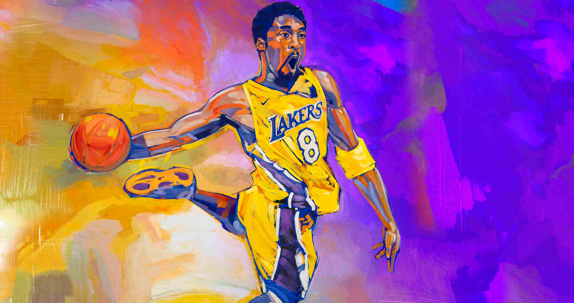 Kobebryant: En Legendarisk Spelare Från Los Angeles Lakers. Wallpaper