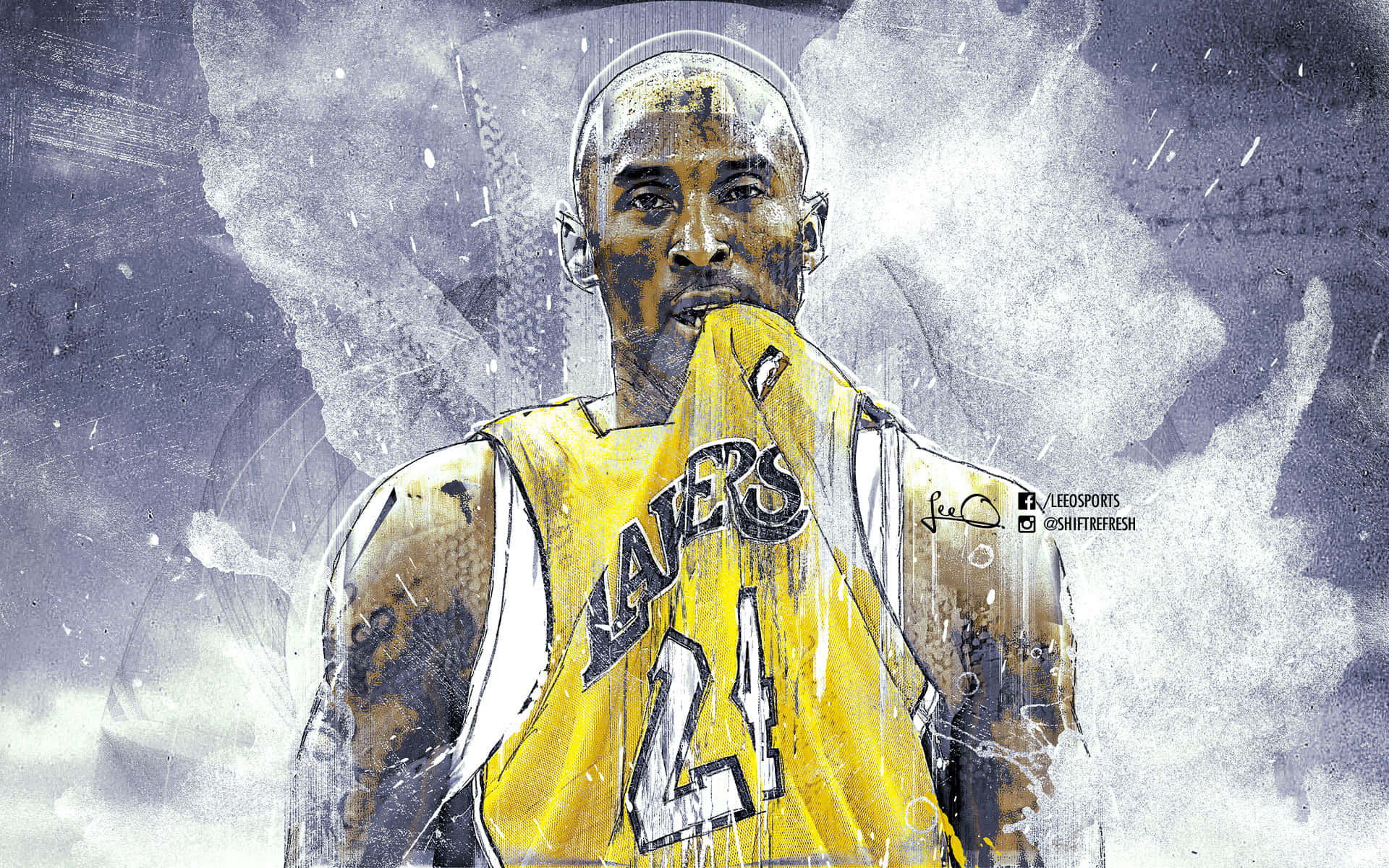 Kobe Bryant, Ikonet, stråler på din skærm. Wallpaper