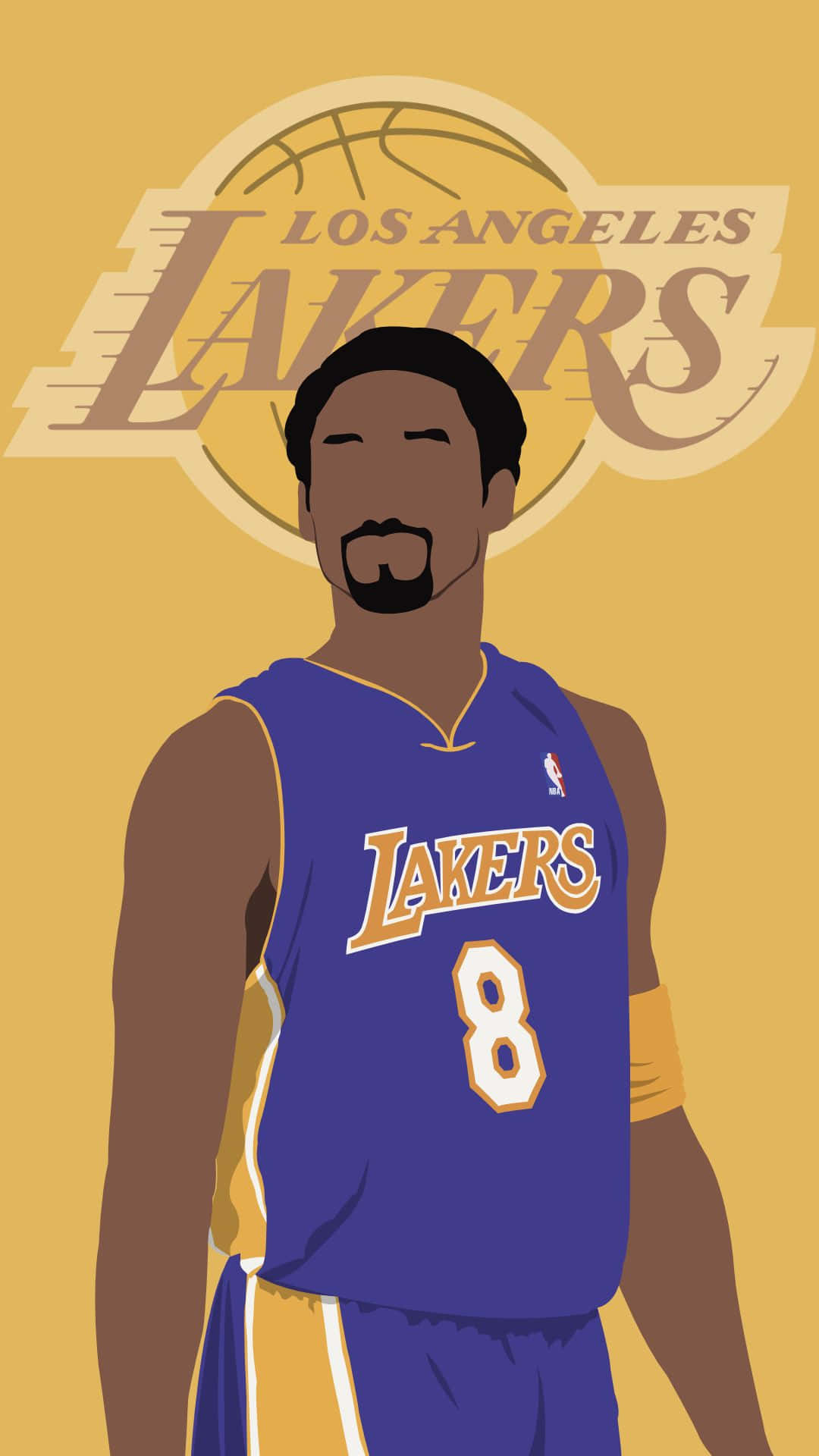Kobe Bryant fra Los Angeles Lakers, der viser hans legendariske basketball-færdigheder Wallpaper