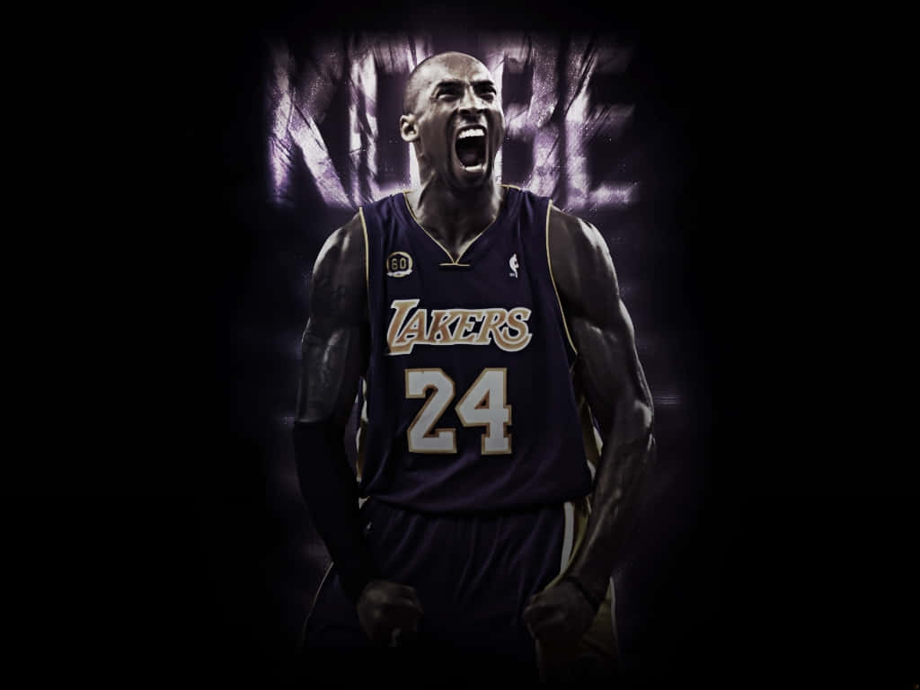 Númerosicônicos - Logotipo Do Kobe Bryant Número 24. Papel de Parede