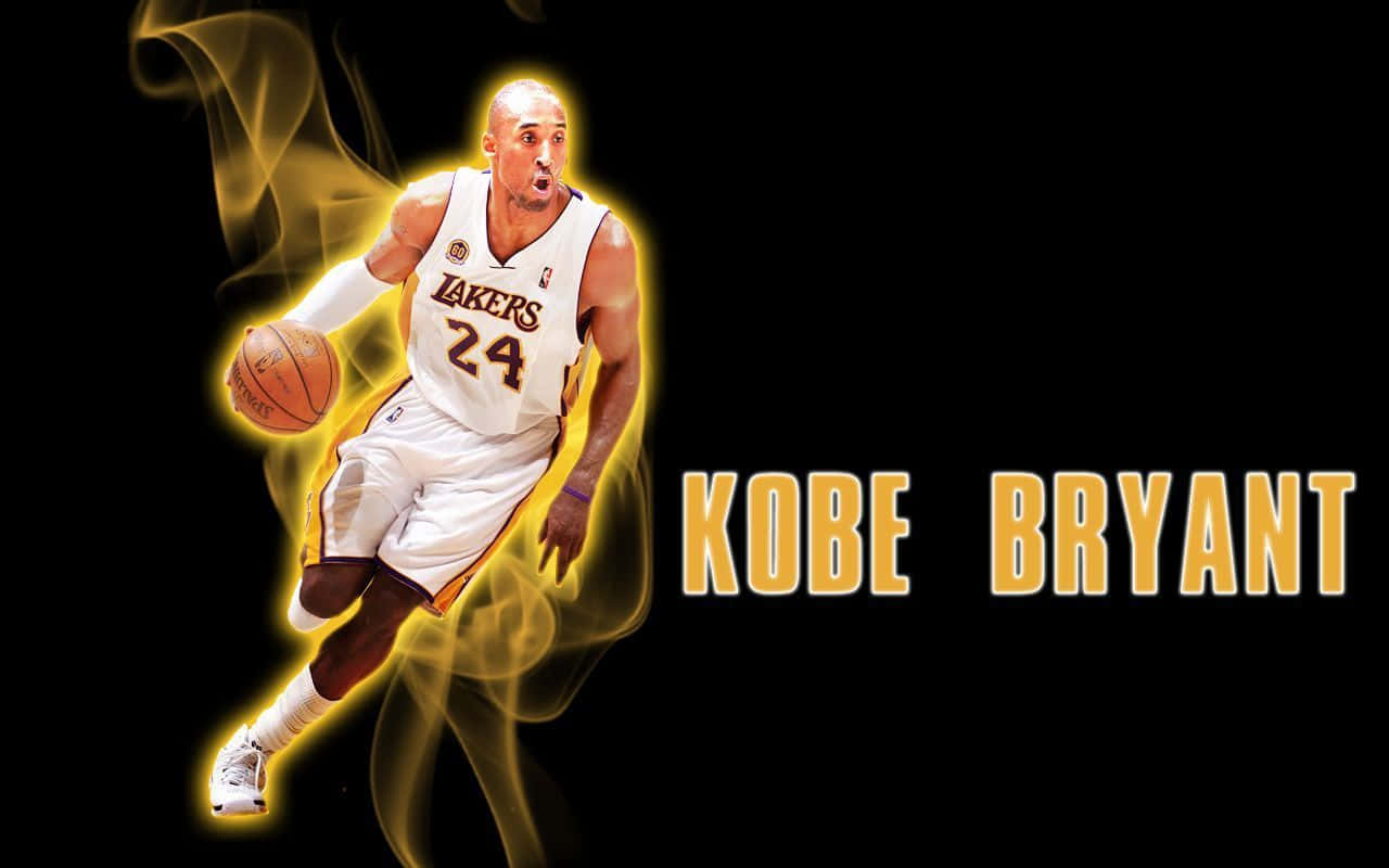 Kobebryant 24-logotyp Som Spelar Basket Fanart. Wallpaper