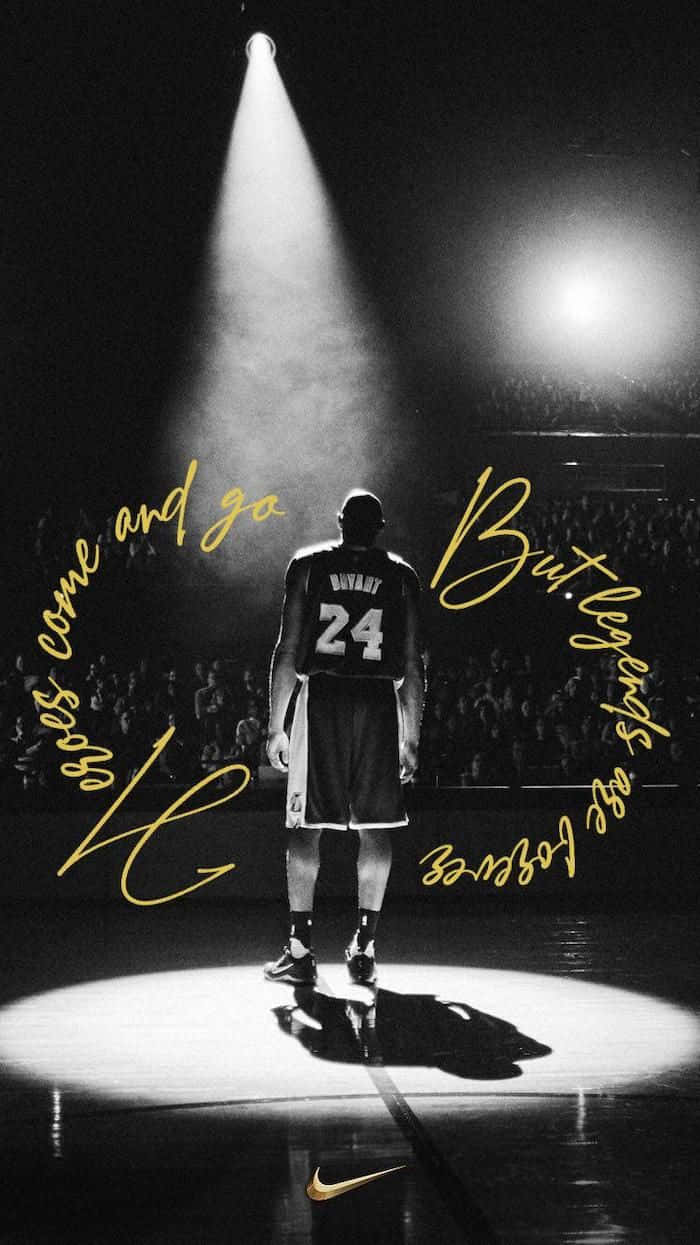 En hyldest til Kobe Bryant og Los Angeles Lakers med det ikoniske 24 logo i forgrunden. Wallpaper