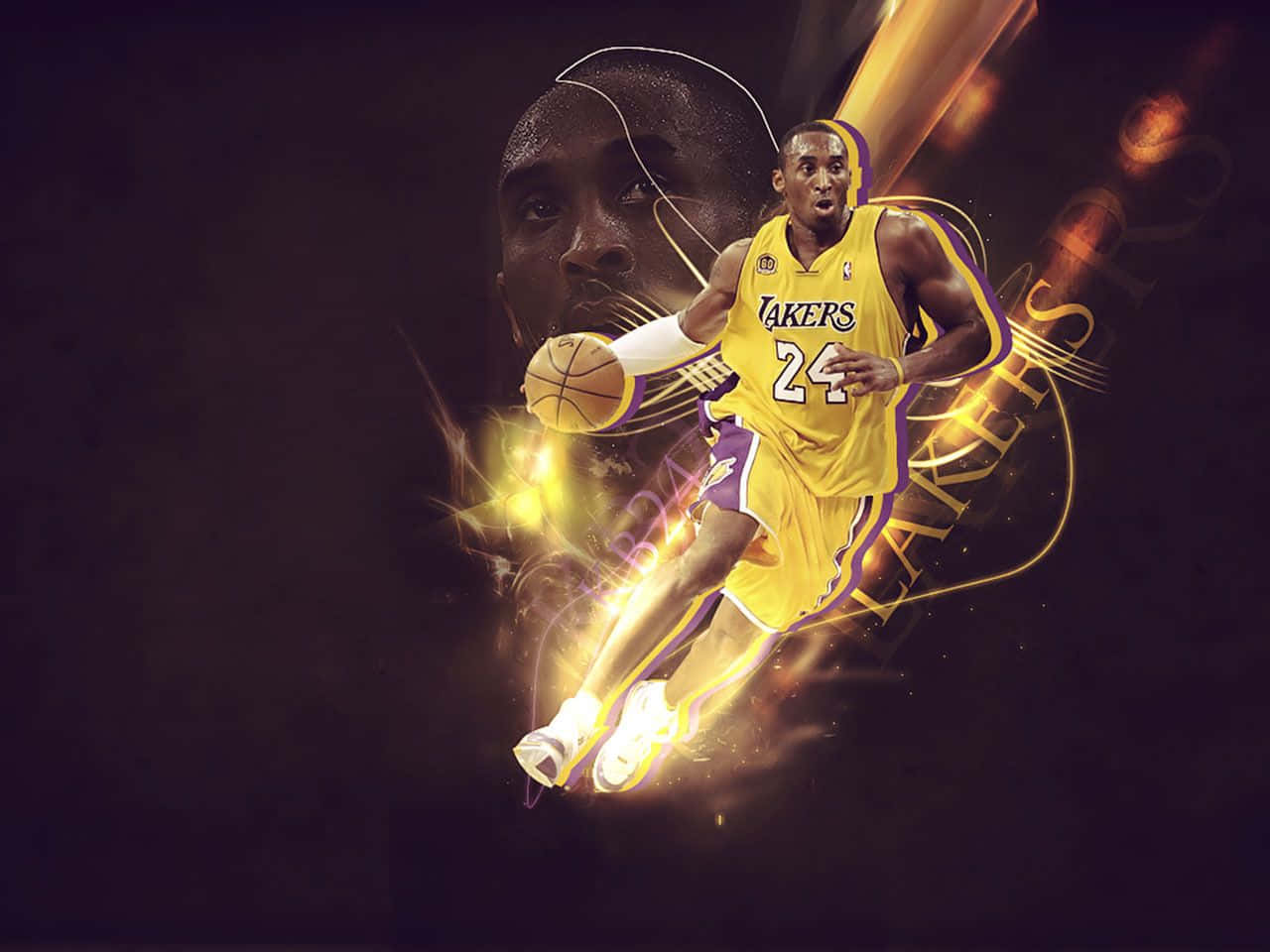 Kobe Bryant 24 Logo Basketball Dribble Wallpaper