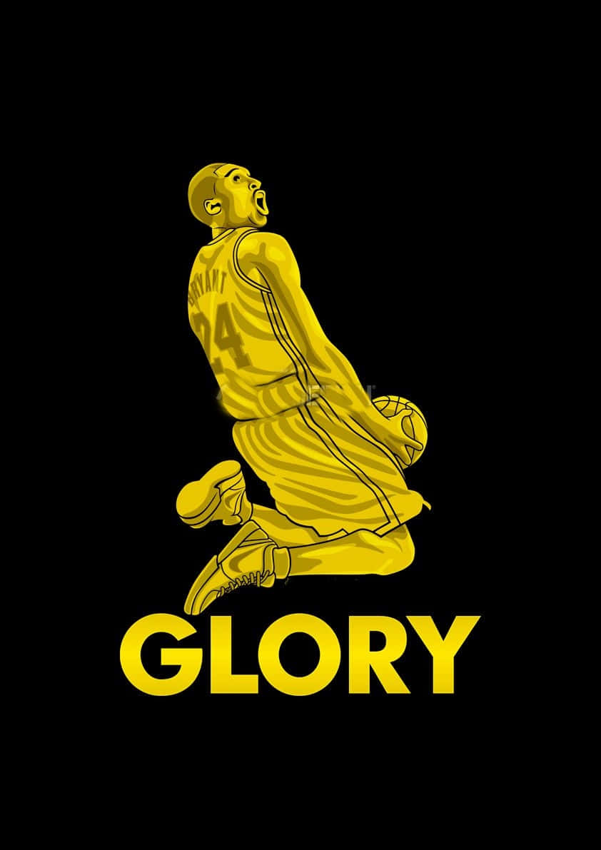 Kobe Bryant foran sin ikoniske 24 logo Wallpaper