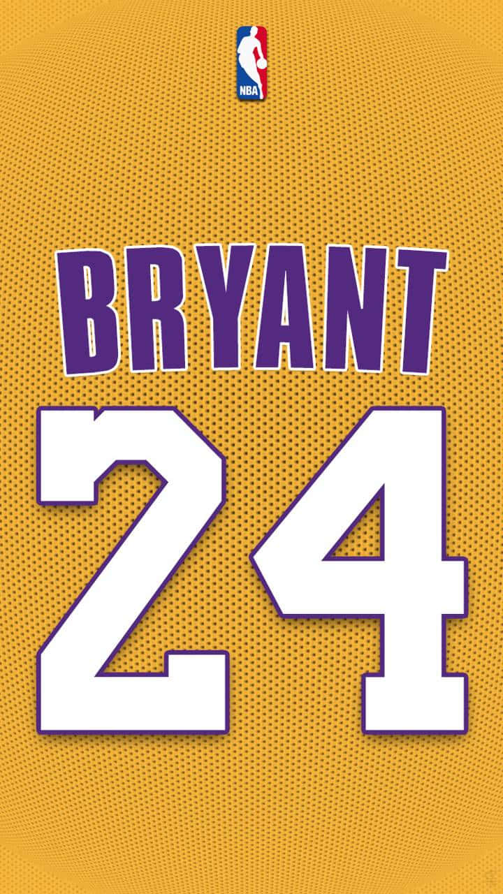 Unasilueta De Kobe Bryant Y Su Icónico Logotipo 24 Fondo de pantalla