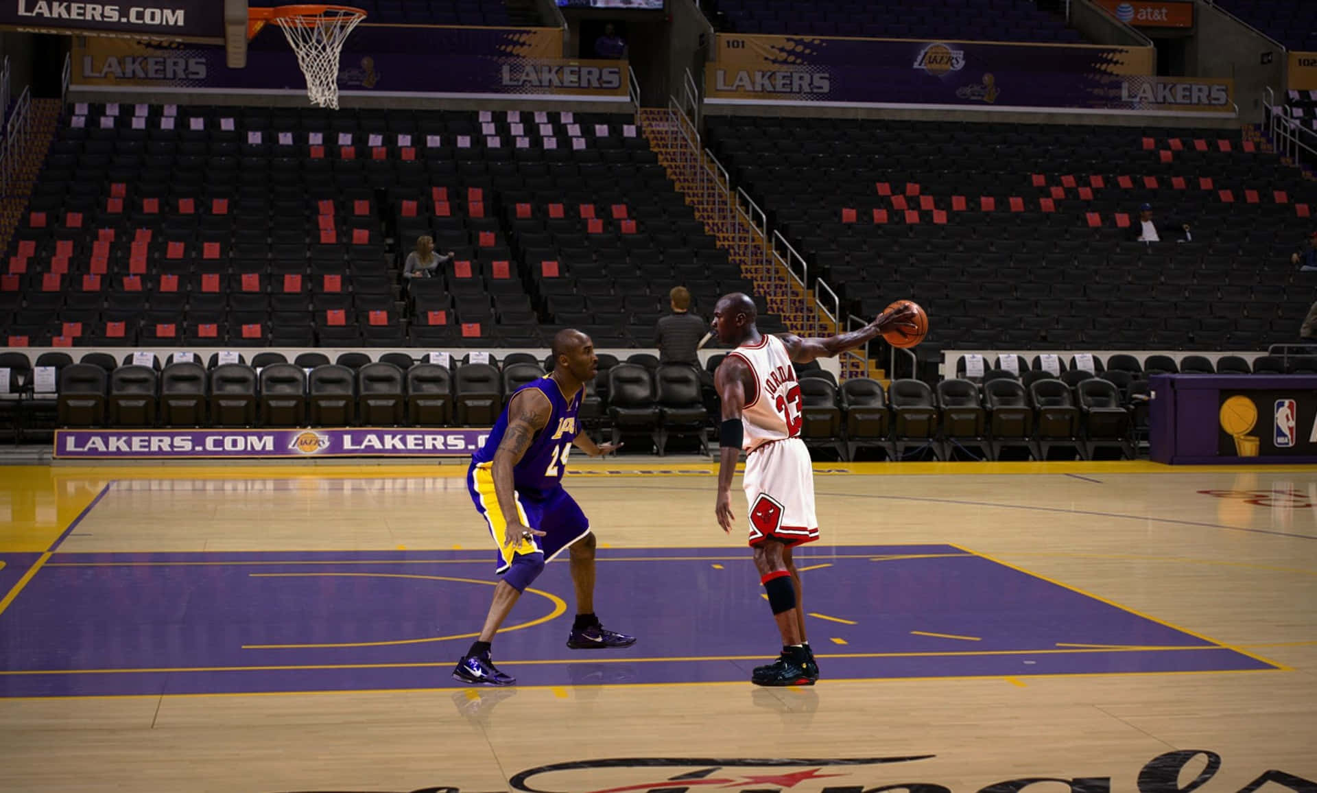 Dueleggende Del Basket, Kobe Bryant E Michael Jordan Sfondo