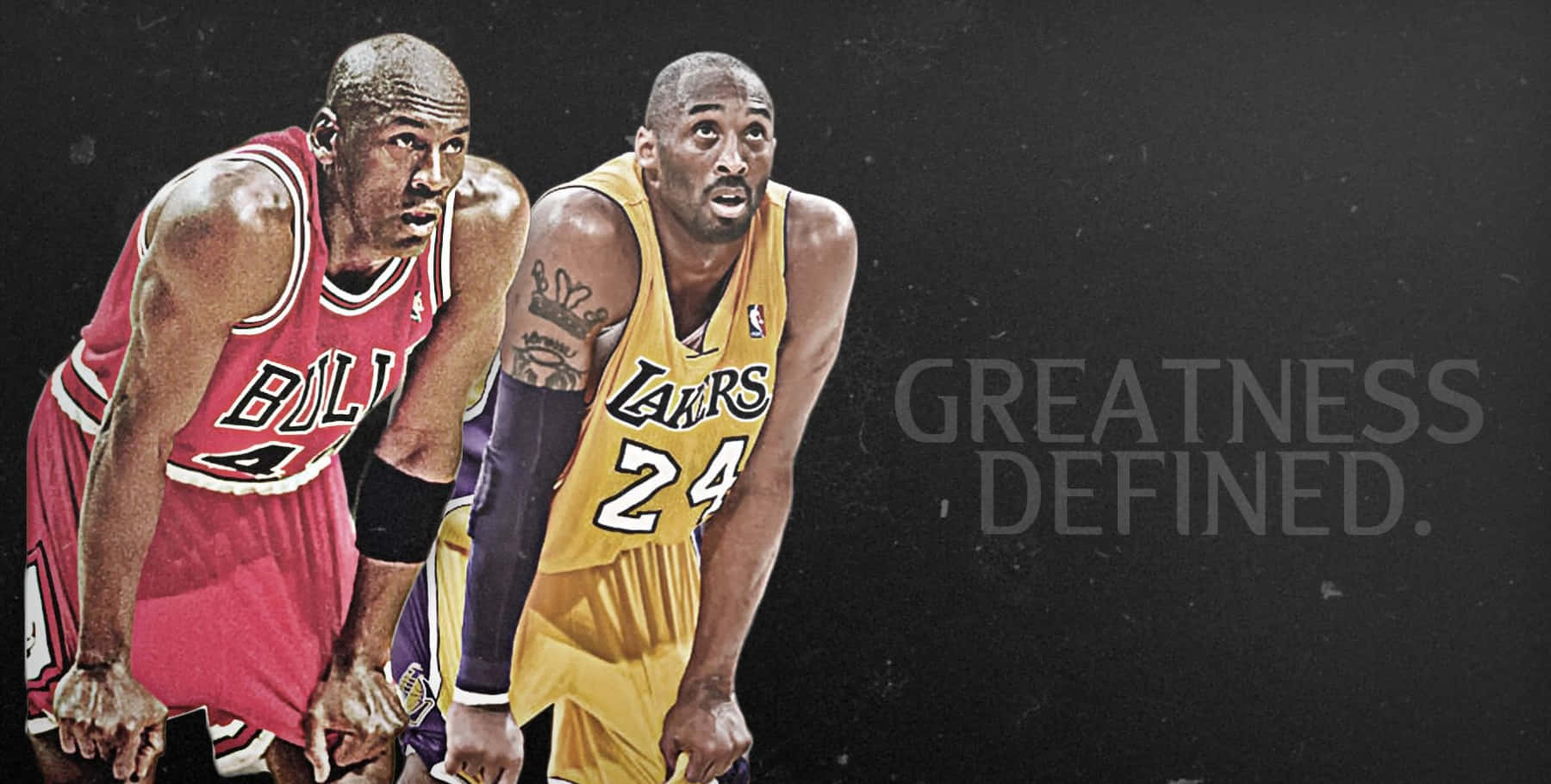 Denne tapet har to af de største atleter gennem tiden, Kobe Bryant og Michael Jordan. Wallpaper