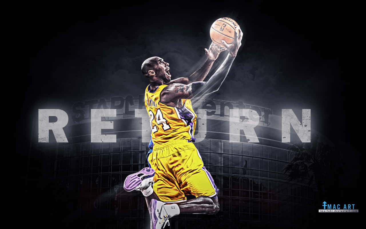 Kobe Bryant Basketball Return Playing Wallpaper