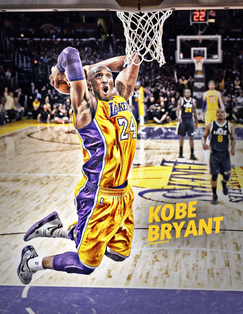 Kobe Bryant billeder bevæger sig dynamisk på skærmen