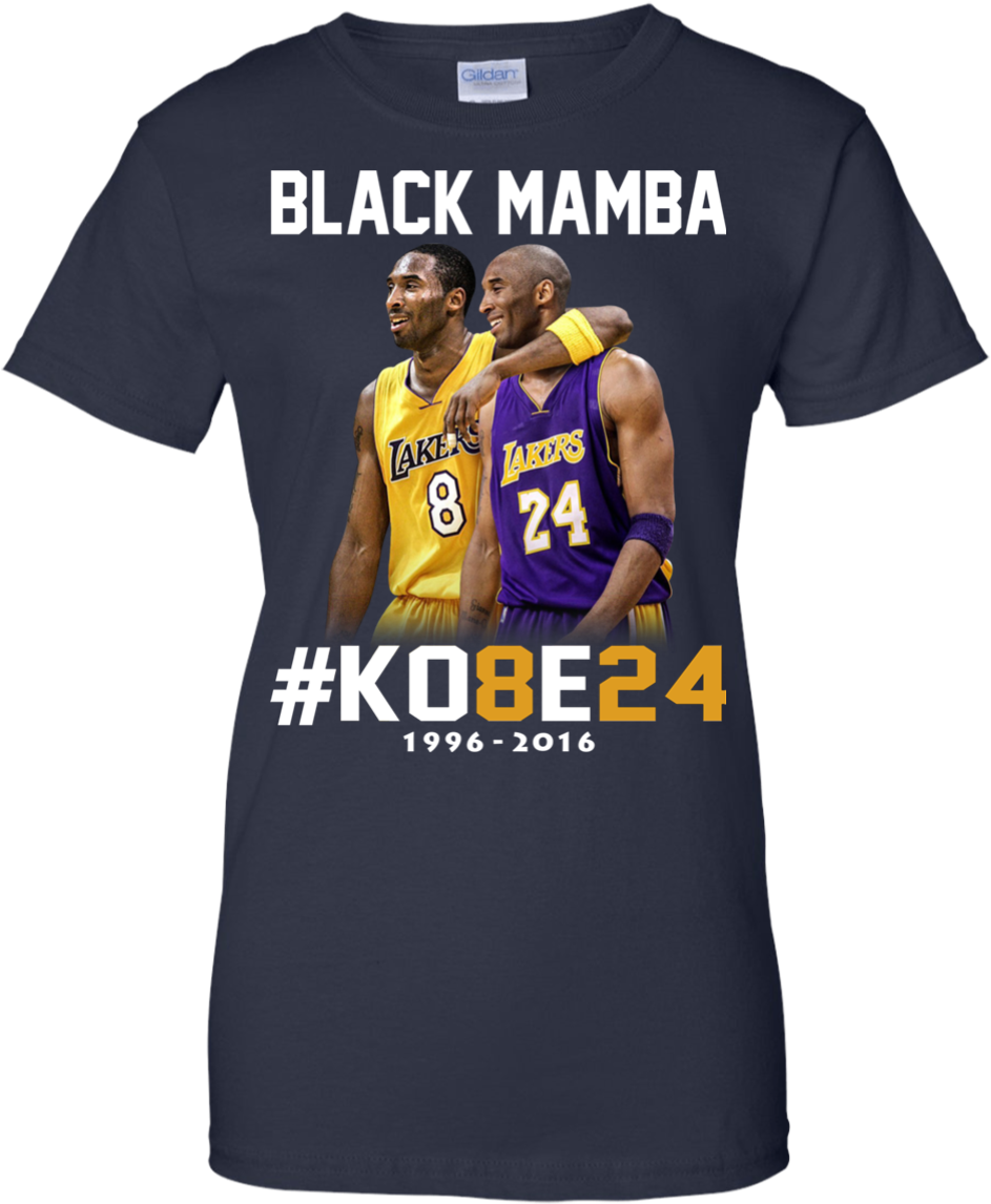 Kobe Bryant Black Mamba Tribute T Shirt PNG