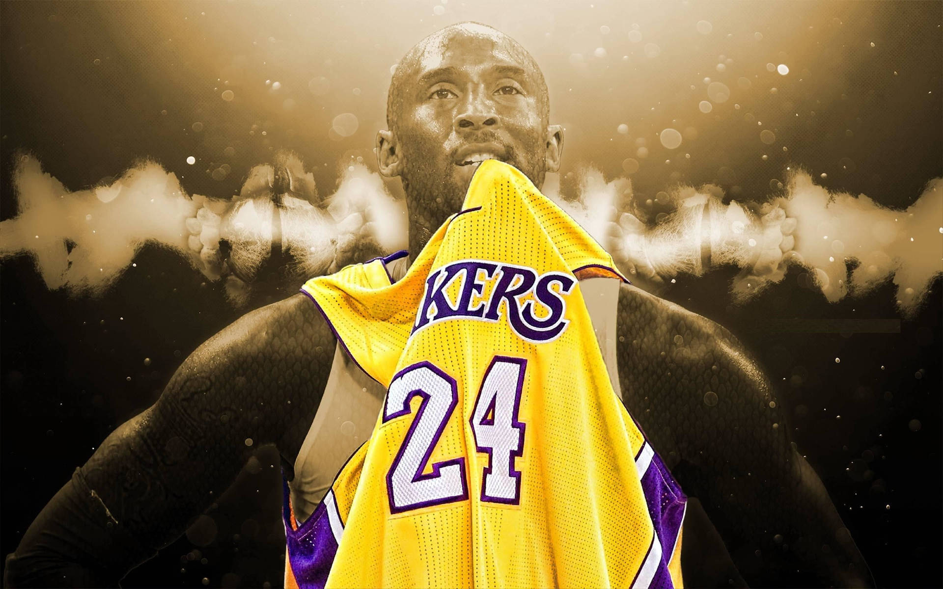 Kobe Bryant in his Lakers 24 jersey Wallpaper