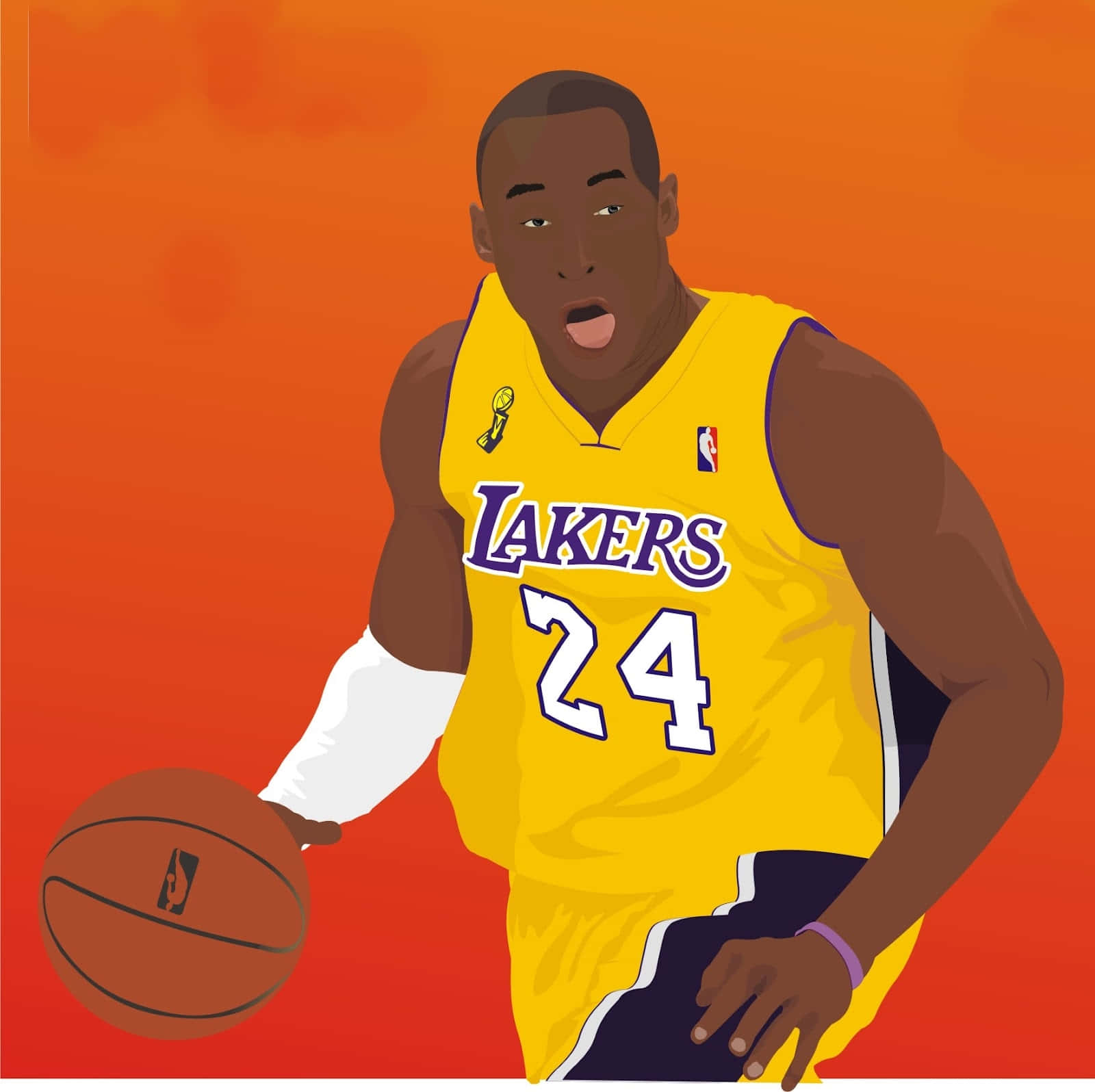 Download King Kobe Bryant Cartoon Wallpaper