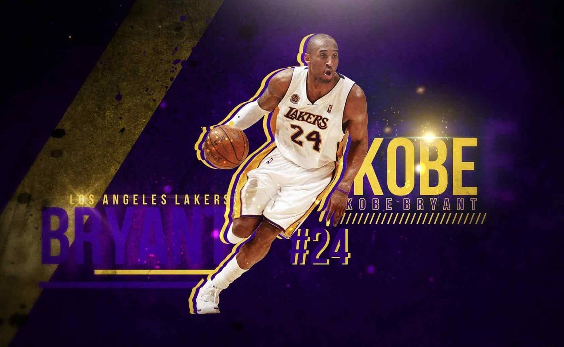 Kobe Bryant Wallpaper 4K, NBA, Lakers, Blue background