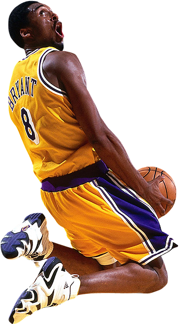 Kobe Bryant Dynamic Basketball Action PNG