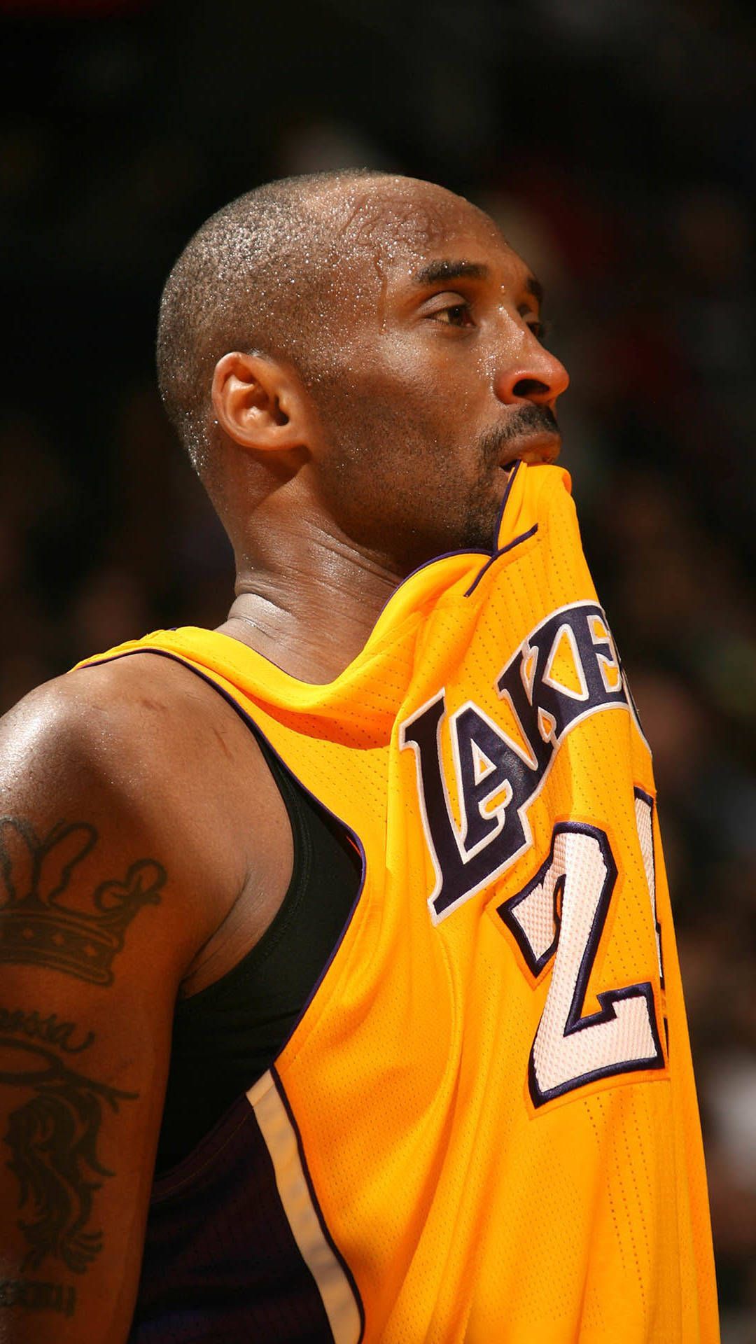 Kobe Bryant with His Iconic Iphone Wallpaper