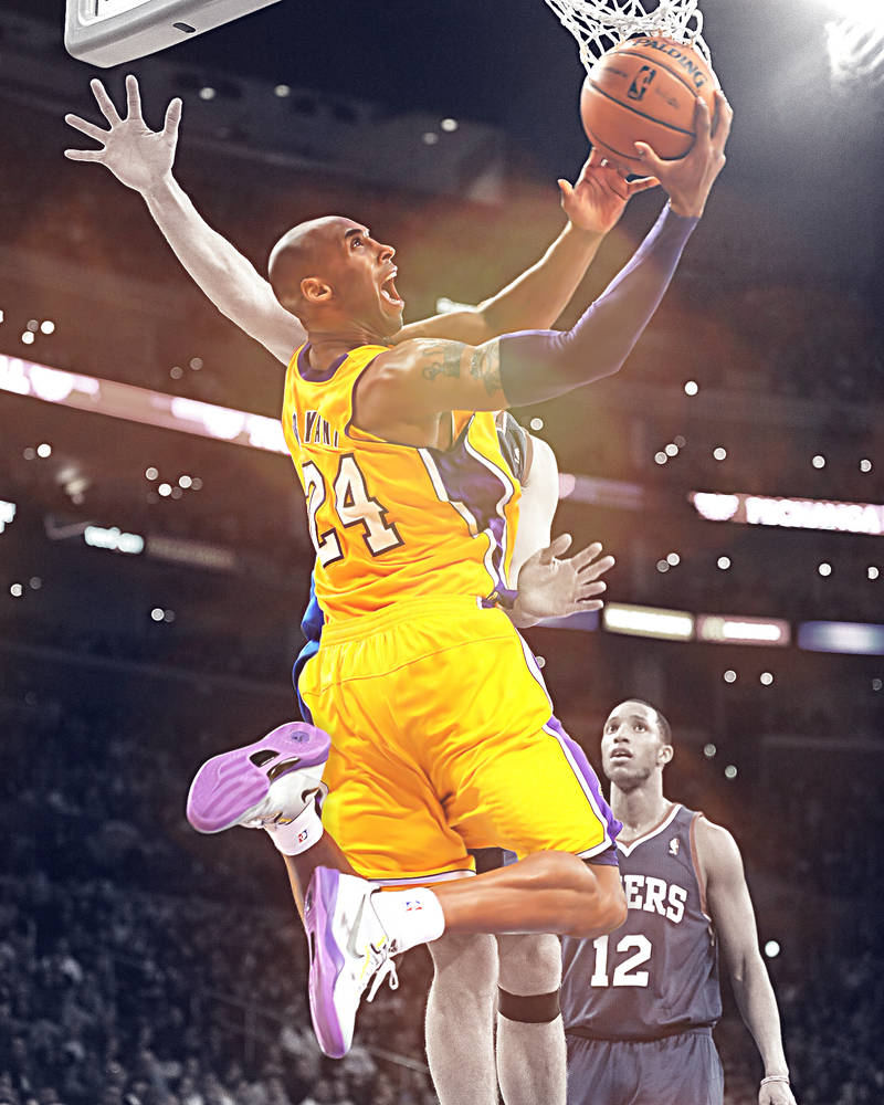 A Basketball Player Is In The Air Wallpaper